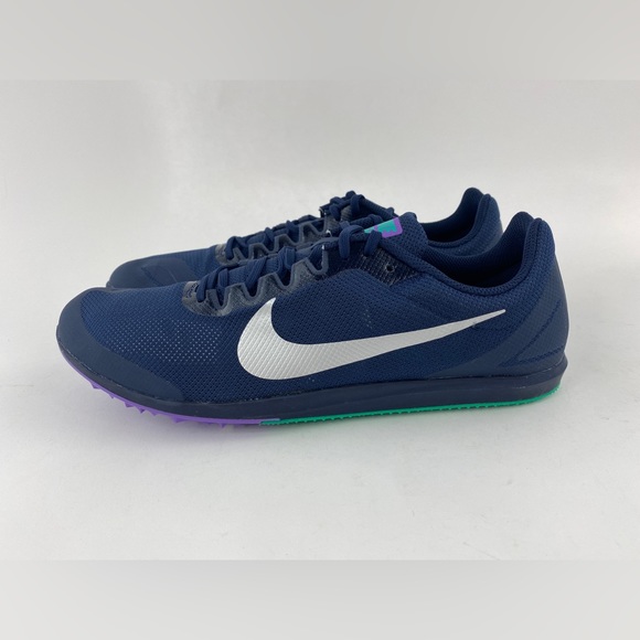 Nike Zoom Rival D 10 Obsidian Men's Track Spikes Shoes Blue Purple Tool & Bag - Picture 9 of 12